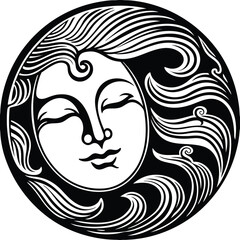 Sleeping Face - Tranquil Minimalist Art
Adobe Illustrator Artwork