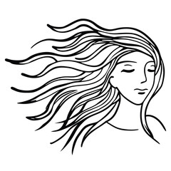 Face with Wind-Blown Hair - Elegant Motion Minimalism
Adobe Illustrator Artwork