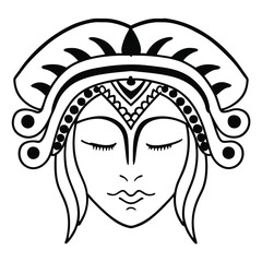 Tribal-Inspired Face - Ethnic Minimalist Art
Adobe Illustrator Artwork