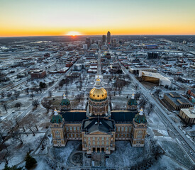 Des Moines Iowa Aerial