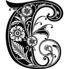 Floral Letter C
A sophisticated uppercase letter C designed with blooming flowers and winding botanical elements in line art.
Adobe Illustrator Artwork
