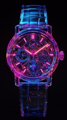 Transparent Skeleton Watch Illuminated Neon Colors