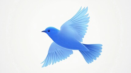 Obraz premium A Blue Bird Soaring in Flight Gracefully