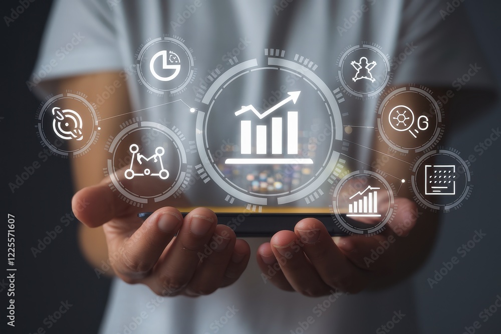 Poster data analysis and growth visualization on mobile device