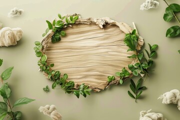 Eco-Friendly Speech Bubble for Nature-Inspired Branding and Design Projects