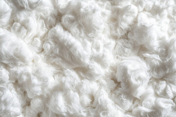 Obraz premium Soft, fluffy white texture resembling clouds or cotton, ideal for backgrounds or textile designs