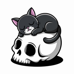 cat and mouse skull