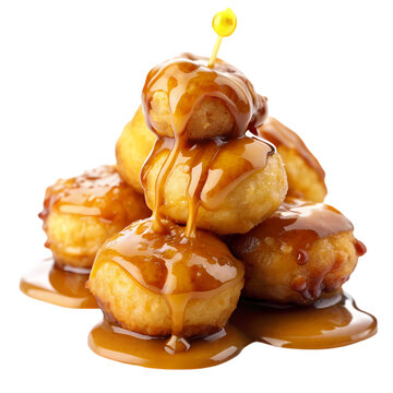 Tasty bunia banana fritters with honey drizzle