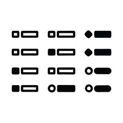 navigation big black set icons, arrow icon, vector collection cursor 