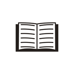 Open book icon, book education symbol isolated on transparent background, book PNG