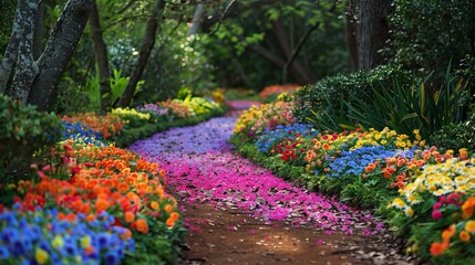 flowers carpet in the garden 