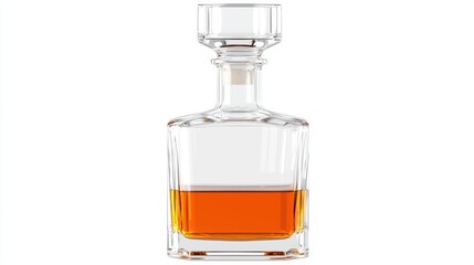 Square Glass Whiskey Decanter
