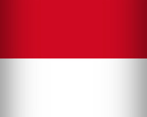 National Flag of Monaco. Vector Element