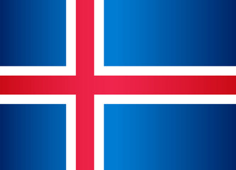 Obraz premium National Flag of the Republic of Iceland. Vector element