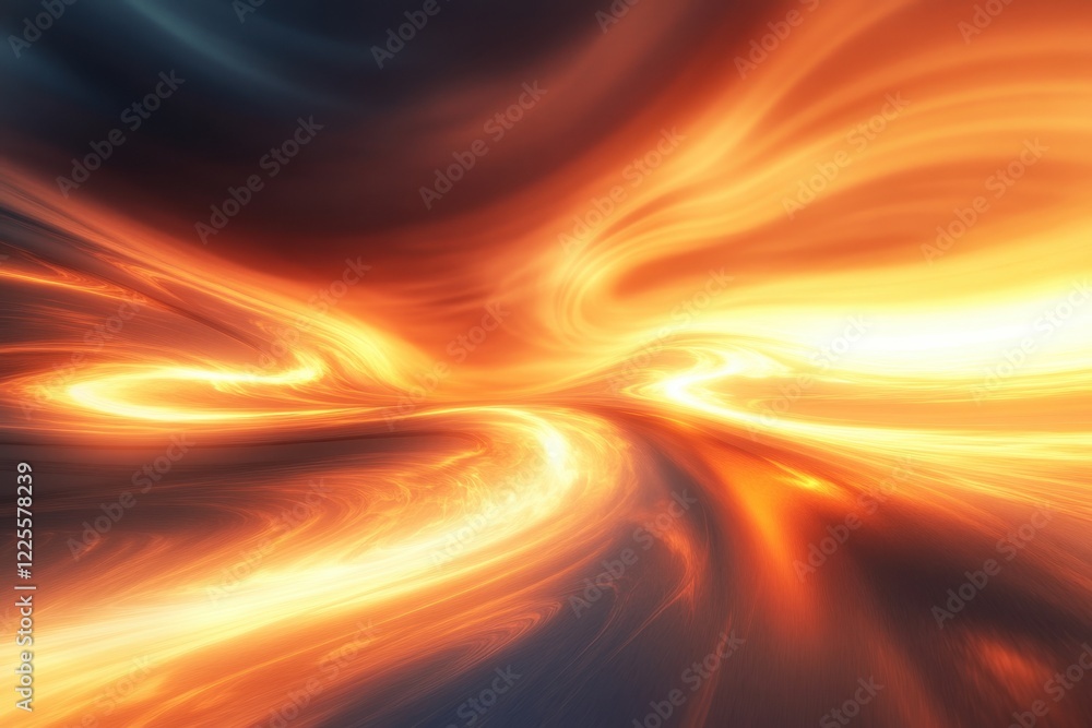 Poster vivid swirl of warm colors creates dynamic visual flow in abstract art