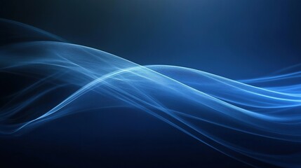 Abstract Blue Wave Digital Art Design