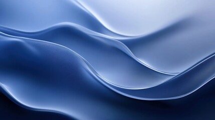 Fototapeta premium Abstract Blue Waves Flowing Smoothly Elegant Design