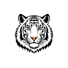  tiger silhouette logo tiger Face vector line art logo design