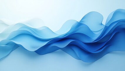 Obraz premium Abstract blue wave background Generative Ai.