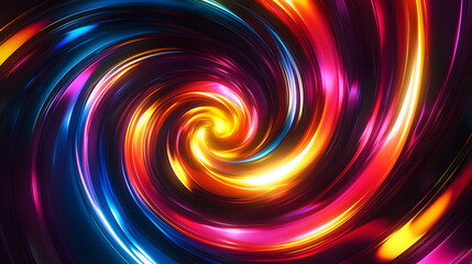 
Colorful swirl elements with neon led illumination. Abstract futuristic background.