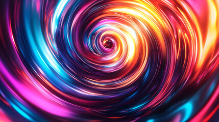 
Colorful swirl elements with neon led illumination. Abstract futuristic background.