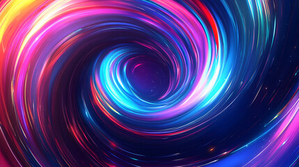 
Colorful swirl elements with neon led illumination. Abstract futuristic background.