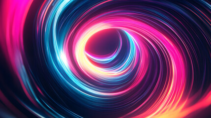 
Colorful swirl elements with neon led illumination. Abstract futuristic background.