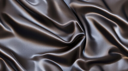 Fototapeta premium Soft Black Satin Background with Ripple Texture