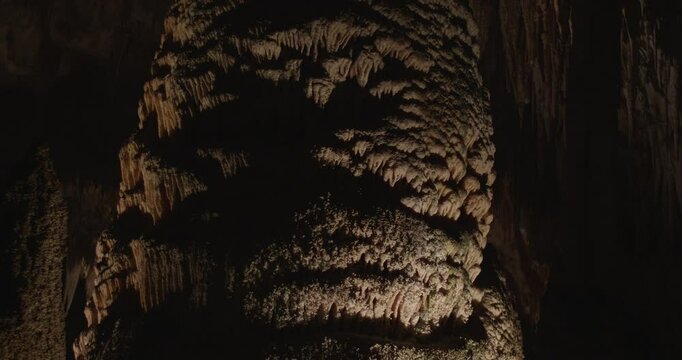 Carlsbad Caverns Column Rising out of the Depths