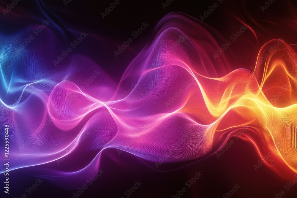 Aufkleber colorful swirling light patterns creating a vibrant abstract visual in dark space