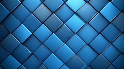 Intricate blue tiles create a mesmerizing pattern that reflects light in a modern artistic space filled with geometry and design elements