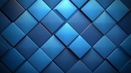 Blue geometric tiles create a mesmerizing and modern texture in a minimalist design setting, perfect for contemporary artwork