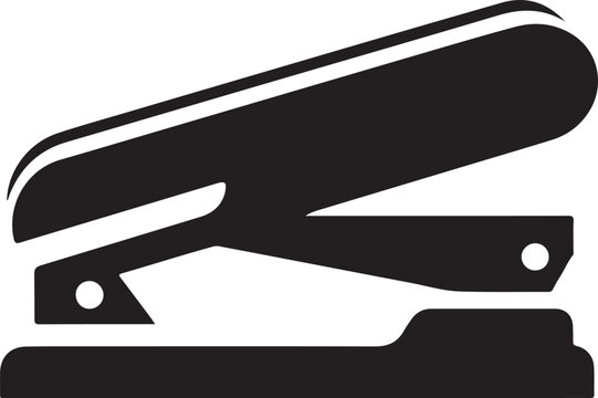 Silhouette vector EPS icon of a stapler, symbolizing office supplies and organization, perfect for business, office, or document-related design projects.