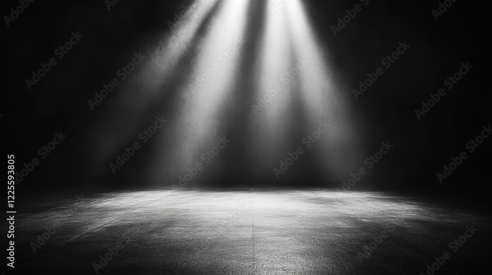 Poster illumination breaks through darkness, creating a stage for imagination and creativity under soft lig
