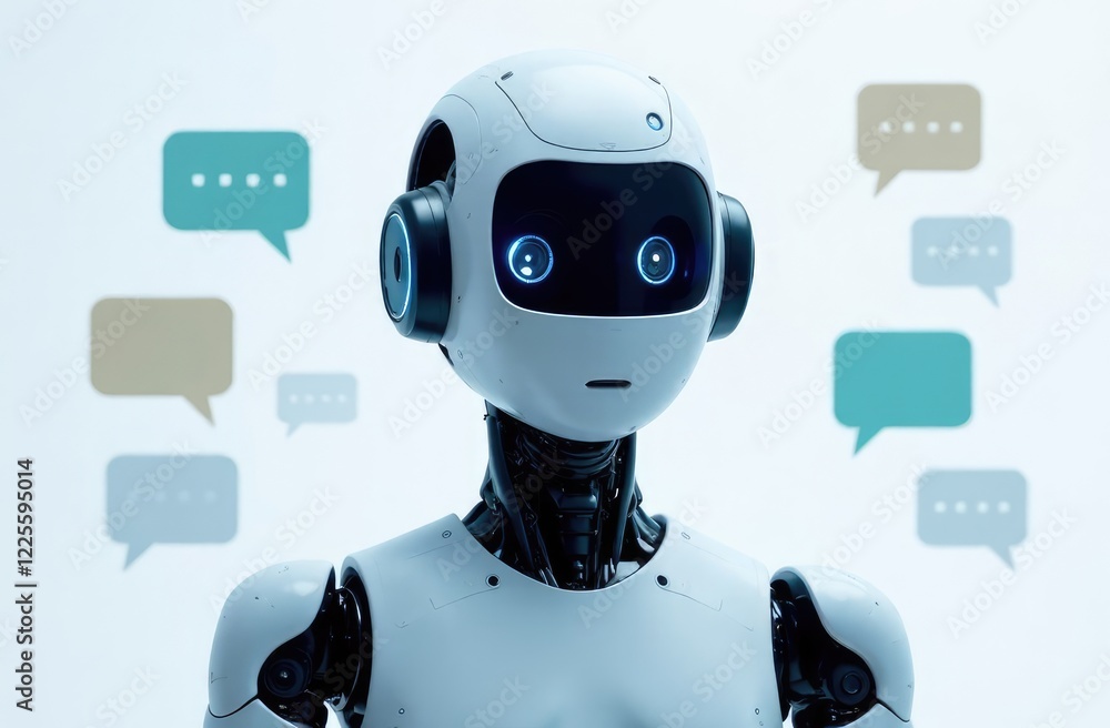 Poster the ai chatbot concept is unique in that it can interact as naturally as a real human. industry inno