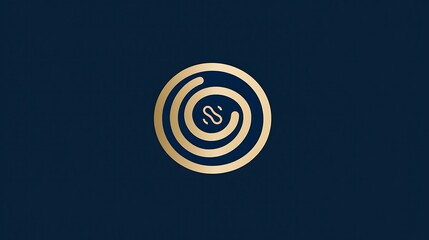 Abstract Gold Spiral Design Inside Circle