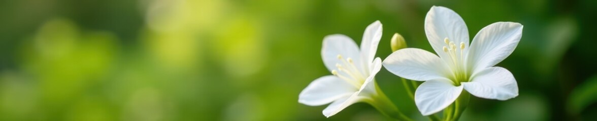 Obraz premium White Oldenlandia capitellata blossoms in garden, serene, oldenlandia, white blossom