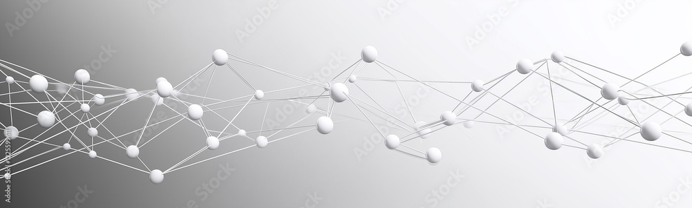 Poster Network of interconnected nodes forming complex structure