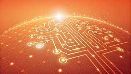 Fototapeta premium Abstract Digital Technology Background with Circuit Patterns