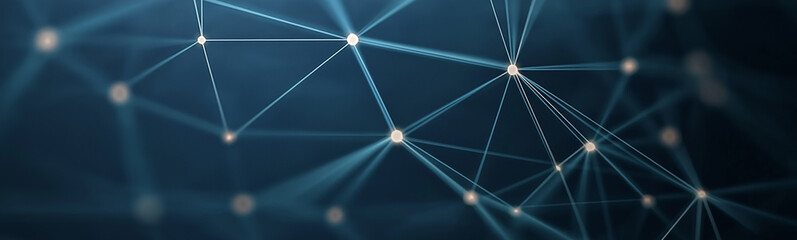 Network connections expanding in technological advancement, plexus effect