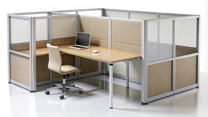 Modern Office Cubicle Workstation