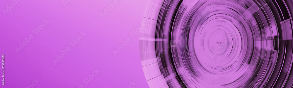 Aufkleber Purple rotating circular tunnel creating abstract technology background