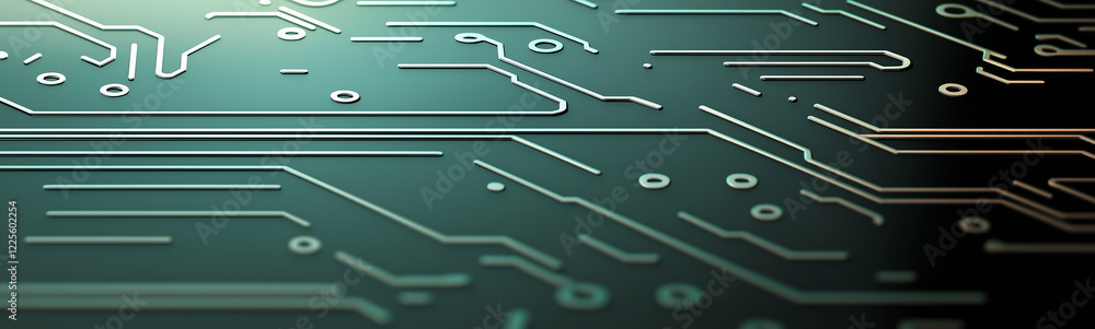 Poster Electronic circuit board showing computer hardware and technology