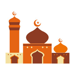 Islamic mosque icon isolated on white background. Vector illustration design