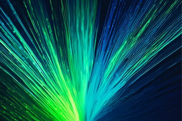 Obraz premium Bright Dark Blue, Teal, and Lime Ombre with Flashing Lights