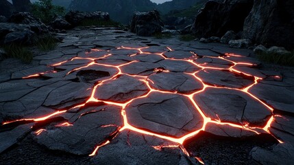 Glowing Lava Path