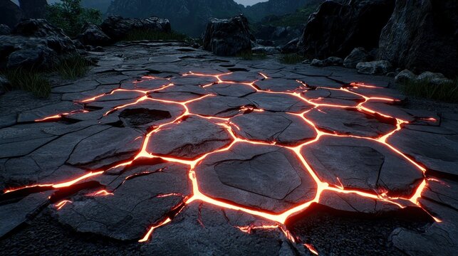 Glowing Lava Path