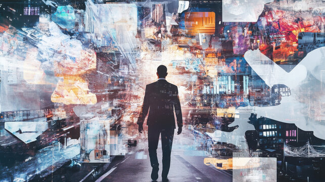 Urban Journey Through a Digital Dreamscape