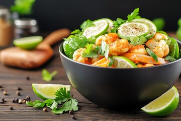 Corazones en el d&iacute;a de San Valent&iacute;n y un vibrante taz&oacute;n de tikka de coliflor vegano