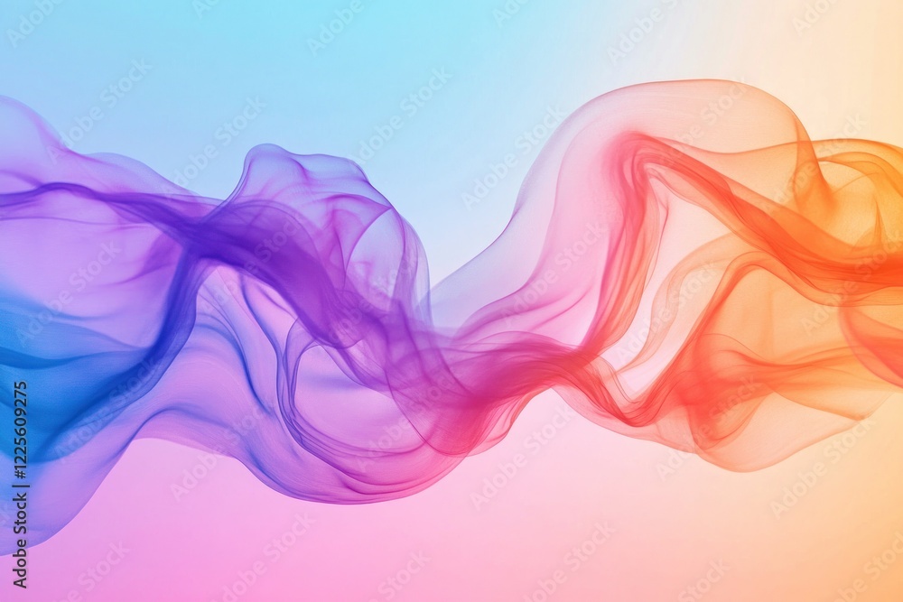 Poster colorful abstract artwork with smooth flowing patterns